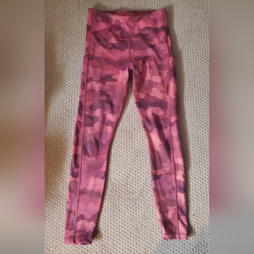 Athleta Pink Camo Leggings